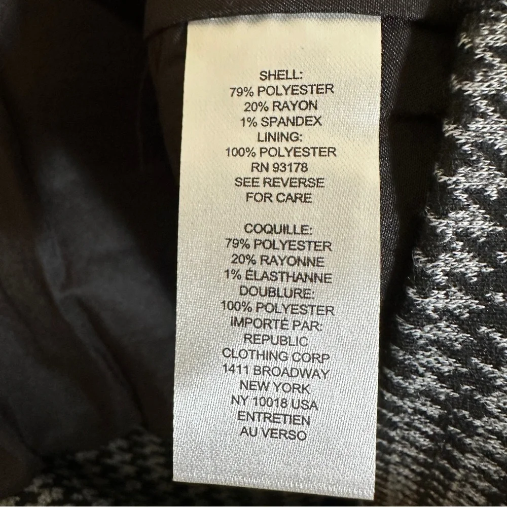 NEW TRUTH BY REPUBLIC‎ Plus Houndstooth Blazer
